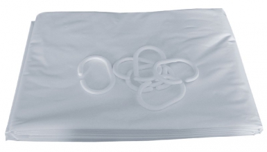 PLAIN PVC SHOWER CURTAIN - SUPPLIED WITH 7 PLASTIC RINGS - H 180 CM - W 120 CM - WHITE. DIAYTAR NIGERIA stands as your affordable shopping ally with nationwide delivery in just 5-8 days.