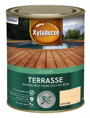 XYLADECOR ANTI-SLIP WATER-BASED TERRACE SATURATOR - FOR ALL TYPES OF EXTERIOR WOOD FLOORS - RESISTANT TO CHLORINATED WATER, SCRATCHES AND UV LIGHT, ANTI-STAIN, ANTI-GREASE - COLORLESS MATT - 1 L. Discover the joy of online shopping with DIAYTAR NIGERIA's budget-friendly prices and reliable shipping.