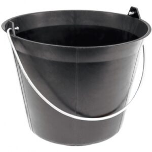 BLACK PLASTIC MASON'S BUCKET D.5.3 - CAPACITY 11 LITERS. DIAYTAR NIGERIA makes every shopping desire a reality with affordable prices and delivery in 5-8 days.
