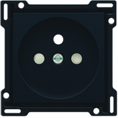 FINISHING SET FOR SOCKET WITH EARTH PIN AND CHILD SAFETY, 28.5 MM RECESSED DEPTH - BLACK STEEL. Shop with purpose at DIAYTAR NIGERIA, where your money goes further and delivery is always prompt.