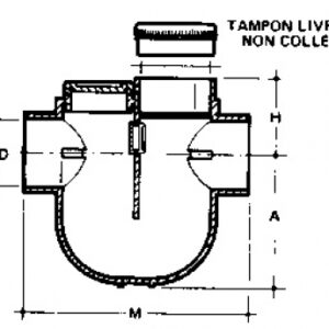 MONOBLOC DISCONNECTOR SIPHON DF 2 INSPECTION CAPS Ø 160 - H: 179 A: 305 M: 729. DIAYTAR NIGERIA: Where shopping dreams become reality with affordable prices and prompt shipping.