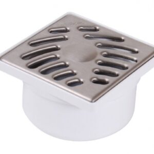 PVC SIPHON STAINLESS STEEL GRILLE 100X100 - VERTICAL OUTLET - FLOW RATE 0.7 L/S. Shop across boundaries with DIAYTAR NIGERIA's comprehensive catalog delivered nationwide at budget rates.