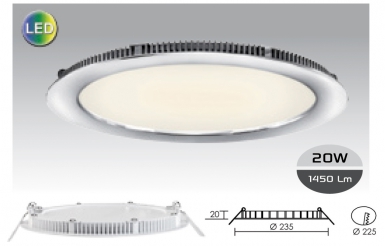 SPOT LED " FLAT 20 " ROND EXTRA-PLAT 20 W Ø 235 MM ÉP. 20 MM. DIAYTAR NIGERIA brings affordable shopping to your fingertips with reliable delivery in less than 8 days.