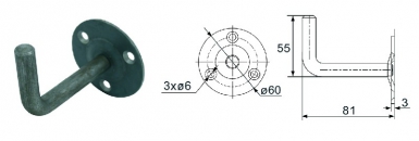 HANDRAIL SUPPORT TO BE WELDED ANGLED CHAMFERED ROSETTE Ø 60 MM OFFSET 81 MM RAW IRON. Your ideal shopping companion, DIAYTAR NIGERIA offers unmatched variety with delivery within a week.