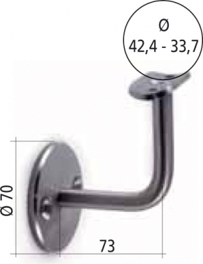 FIXED WALL-MOUNTED HANDRAIL SUPPORT STAINLESS STEEL TUBE Ø 33.7 AND 42.4 MM. DIAYTAR NIGERIA: Where every Nigerian finds what they need at prices they can afford, delivered promptly.