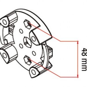 REINFORCED SUPPORT FOR TM45 TUBULAR MOTORS. DIAYTAR NIGERIA: Where every click leads to affordable purchases delivered promptly to your door.