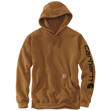 SLEEVE LOGO HOODED SWEATSHIRT - BROWN - SIZE S. DIAYTAR NIGERIA: Empowering Nigerians with access to affordable products and reliable 5-8 day delivery.