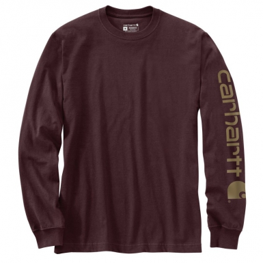 LONG SLEEVE COTTON T-SHIRT WITH LOGO SLEEVE - PLUM - SIZE M. DIAYTAR NIGERIA provides endless shopping possibilities with affordable prices and prompt delivery service.