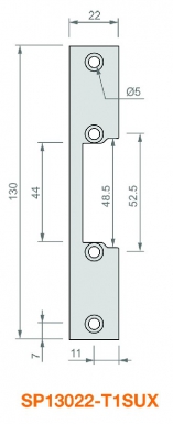 FLAT STAINLESS STEEL HEAD PLATES "5" SERIES FOR 16 MM RECESSED ELECTRIC STRIKES DIM. 130X22X3 MM. Shop from our extensive catalog at DIAYTAR NIGERIA and enjoy doorstep delivery in just 5-8 days.