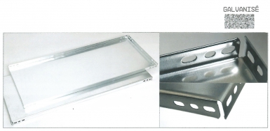 GALVANIZED STEEL METAL SHELF 800X400 MM THICKNESS 0.6 MM LOAD 127 KG ​​ ​. DIAYTAR NIGERIA: Where shopping is affordable, selection is vast, and delivery is always reliable.