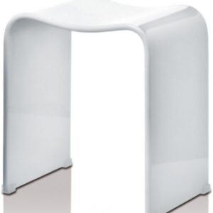 SHOWER STOOL - DW80 - ACRYLIC - 46 X 40 X 30 CM - WHITE. Your everyday shopping destination, DIAYTAR NIGERIA offers quality and value delivered within days.