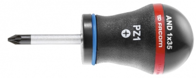 SHORT ERGONOMIC BI-MATERIAL SCREWDRIVER FOR POZIDRIV CROSS-HEAD SCREWS - LENGTH 81 MM - ATD1X25. DIAYTAR NIGERIA: Where smart shoppers find everything they need at prices they can afford.