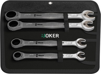 SET OF 4 "JOKER" RATCHET COMBINATION WRENCHES - 10X159, 13X177, 17X224, 19X246. Experience the ease of modern shopping with DIAYTAR NIGERIA's vast selection and quick delivery service.