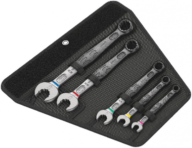 JOKER 5 SET 1 RATCHET COMBINATION WRENCHES KIT - 8X115, 10X125, 13X160, 17X190, 19X230 MM. Shop with confidence at DIAYTAR NIGERIA, Nigeria's premier affordable e-commerce platform.