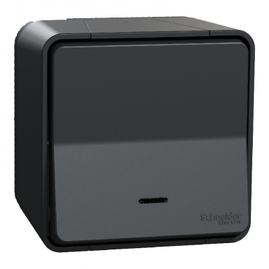 LUMINOUS LED SWITCH - MUREVA STYL - COMPLETE SURFACE MOUNTING - IP55 - IK08 AUTOMATIC CONNECTION - GREY. DIAYTAR NIGERIA: Where every purchase is affordable and delivery is always within a week.