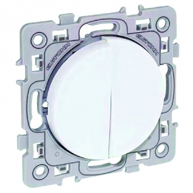 SWITCH + PUSH BUTTON 10A - 250 V~ WITH AUTOMATIC TERMINALS - WHITE. DIAYTAR NIGERIA: Where shopping dreams become reality with affordable prices and prompt shipping.