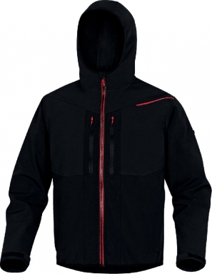 HORTEN2 LIGHT SOFTSHELL STRETCH JACKET - BLACK-RED COLOR - SIZE M. DIAYTAR NIGERIA: Bringing quality products to your doorstep at prices that won't break the bank.