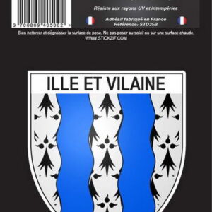 Adhesive department coat of arms of Ile et Vilaine x1 z. DIAYTAR NIGERIA: Bringing quality products to every Nigerian with affordable nationwide delivery.