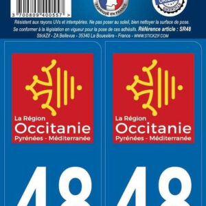 Stickers region department 48 occitanie x2. Shop smarter, not harder with DIAYTAR NIGERIA - thousands of products at your fingertips with affordable delivery.