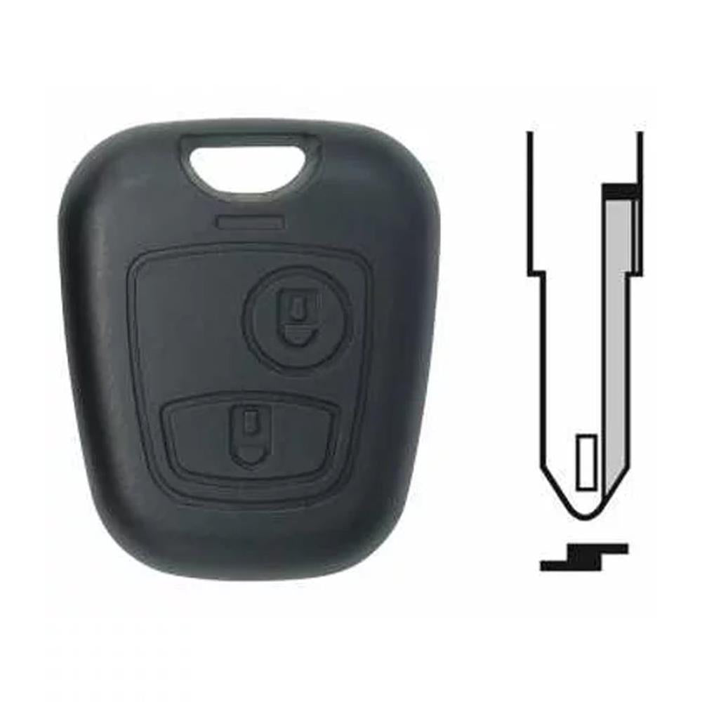 Adaptable key shell for Peugeot 2 buttons tooth key blister. DIAYTAR NIGERIA: Bringing quality products to your doorstep at prices that won't break the bank.