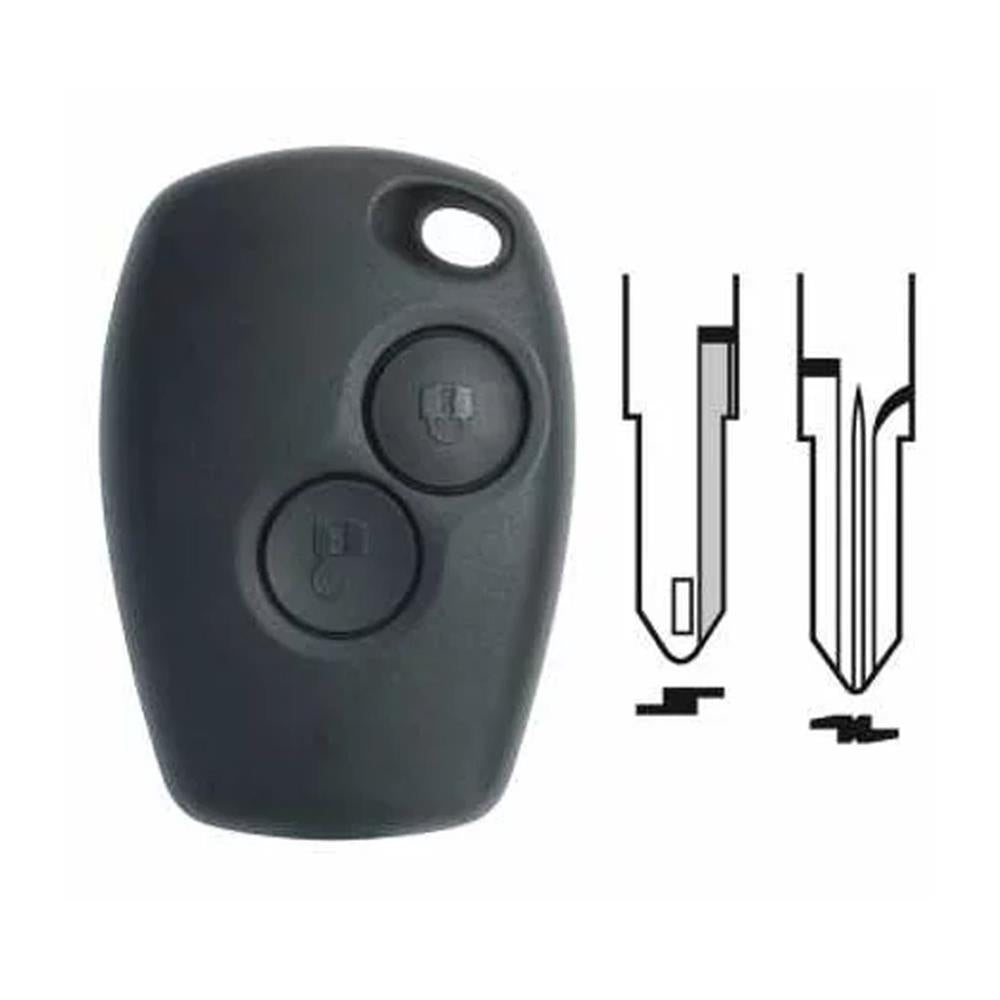 Key shell without blade adaptable for Renault 2 buttons notched blade. Shop smart, shop DIAYTAR - Nigeria's most affordable e-commerce platform with nationwide delivery.
