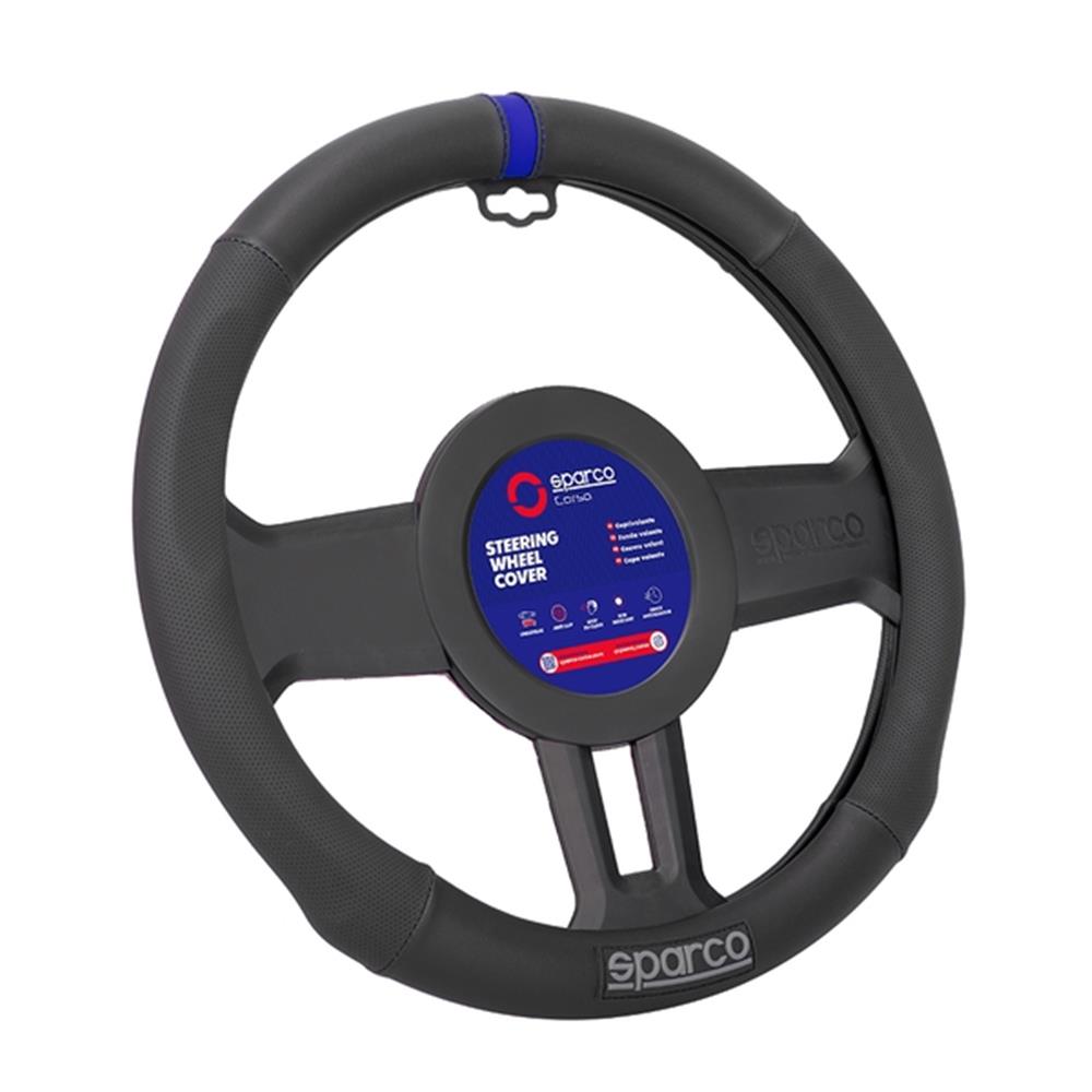 Black steering wheel cover with blue edging sparco. Transform your online shopping experience with DIAYTAR NIGERIA's affordable and diverse marketplace.