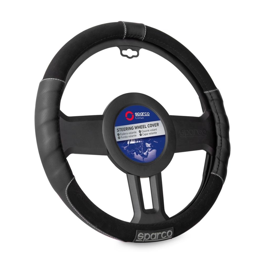Sparco sport line premium black steering wheel cover. DIAYTAR NIGERIA: The marketplace that brings affordable products to every Nigerian home in under 8 days.