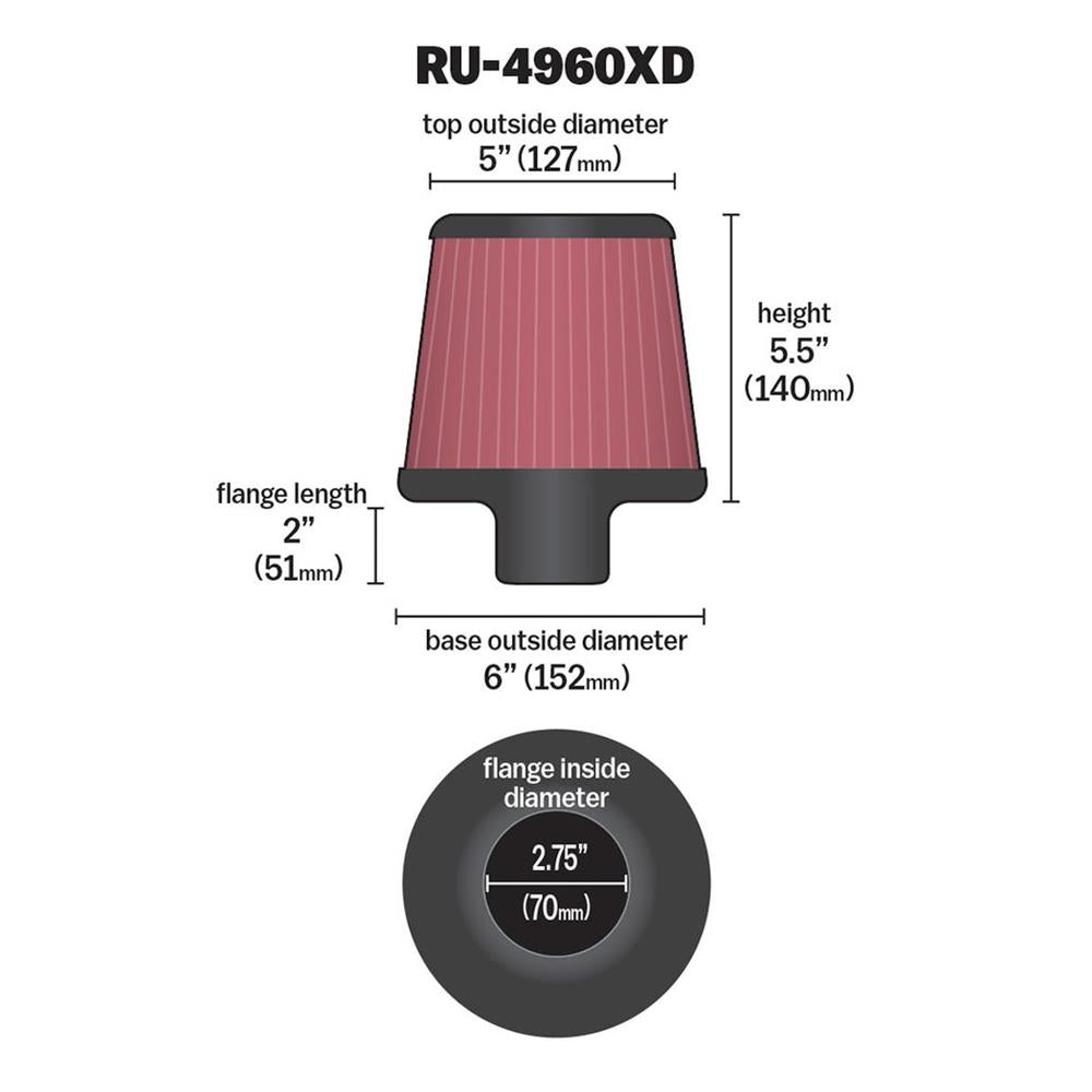K&N RU-4960XD Universal Air Filter. Shop smart and save with DIAYTAR NIGERIA's extensive product range and 5-8 day delivery guarantee.