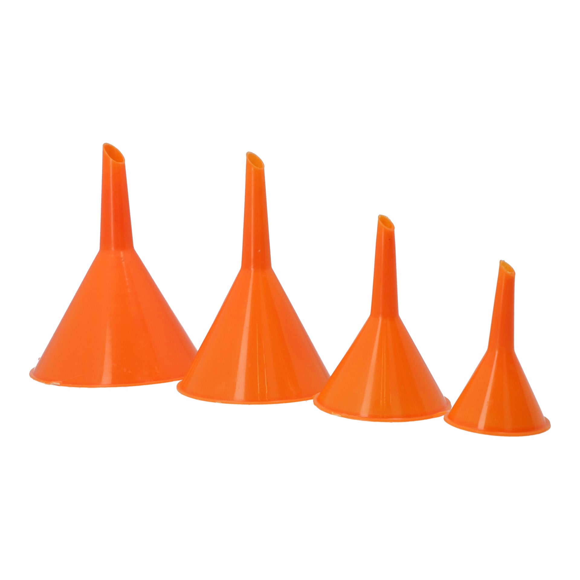 Set of 4 orange funnels. DIAYTAR NIGERIA brings the marketplace home to you with affordable prices and delivery in 5-8 days.