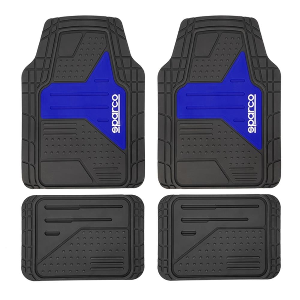 Set of 4 Sparco PVC mats, grey/blue. Your digital shopping companion, DIAYTAR NIGERIA offers unmatched value with nationwide shipping.