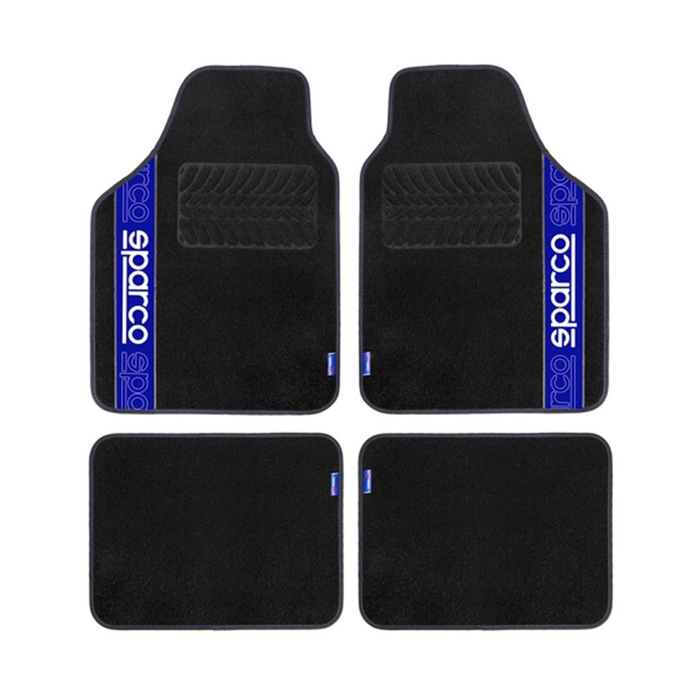 Set of 4 black Sparco fabric mats with blue edging. Shop from thousands of products at DIAYTAR NIGERIA and enjoy budget-friendly nationwide delivery.