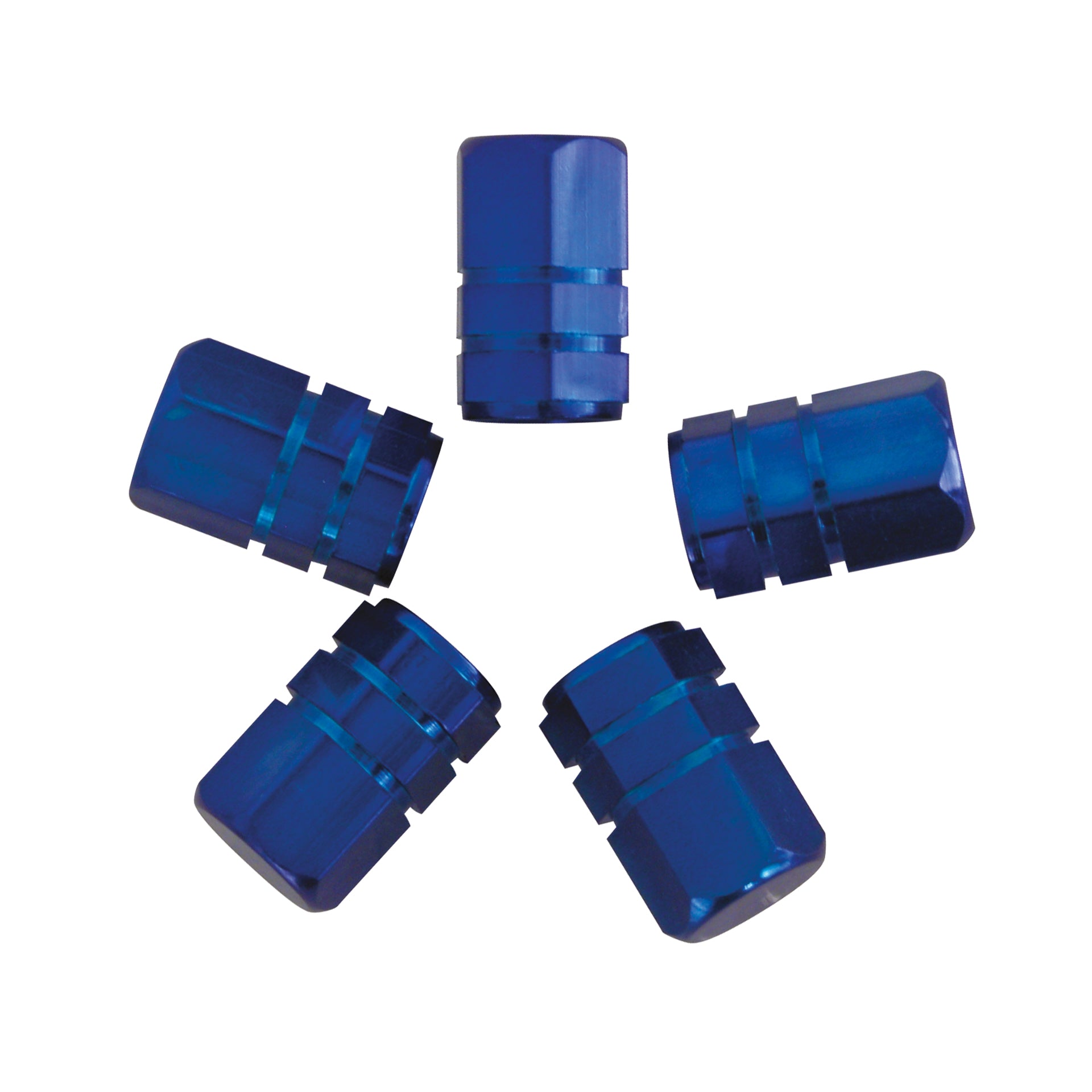 Set of 5 universal blue piston valve caps. DIAYTAR NIGERIA: Where every Nigerian finds affordable products delivered within the week.