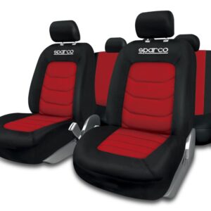 Complete set of covers sparco black/red 100% polyester. DIAYTAR NIGERIA: Where affordability meets reliability with thousands of products delivered promptly.