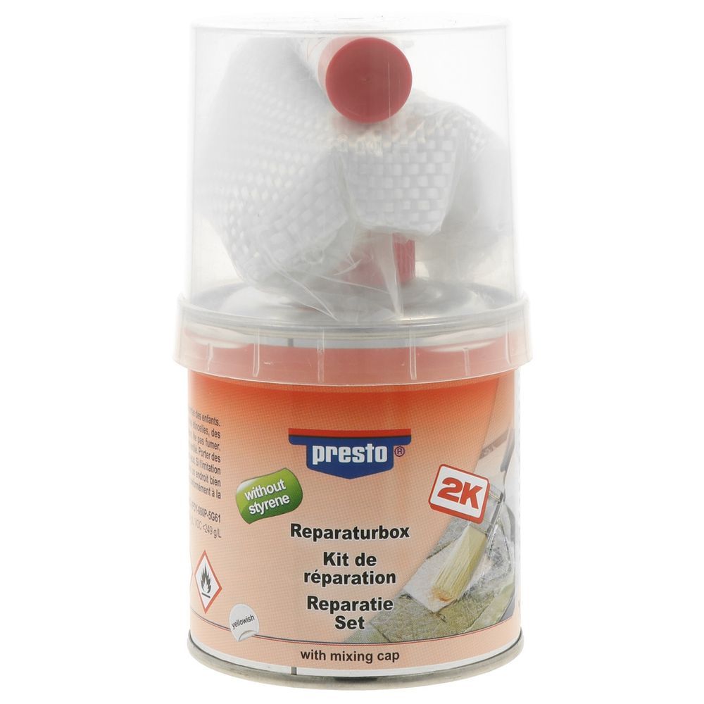 Kit mastic de réparation resine polyester 2k sans styrene presto 250g. Experience retail convenience with DIAYTAR NIGERIA's comprehensive platform and 5-8 day nationwide shipping.