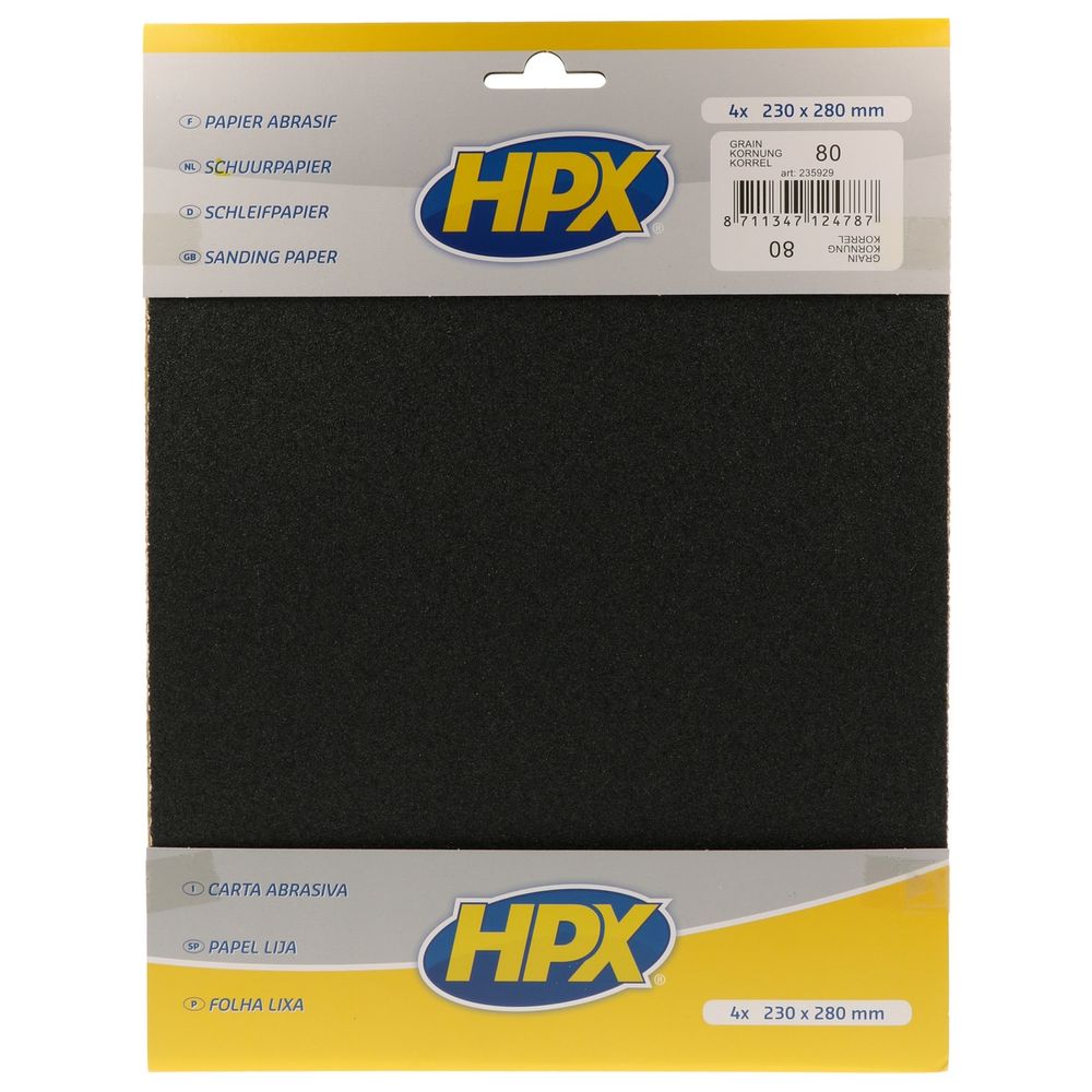 Papier abrasif sec p80 - 230x280mm x4 hpx. DIAYTAR NIGERIA: Your affordable marketplace with reliable 5-8 day shipping across Nigeria.