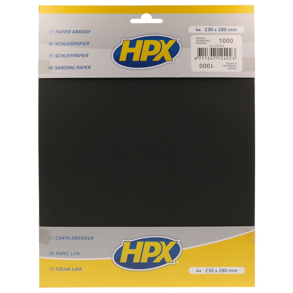 Water abrasive paper p1000 - 230x280mm x4 hpx. Shop from Nigeria's largest product selection at DIAYTAR, with budget-friendly prices and swift delivery.